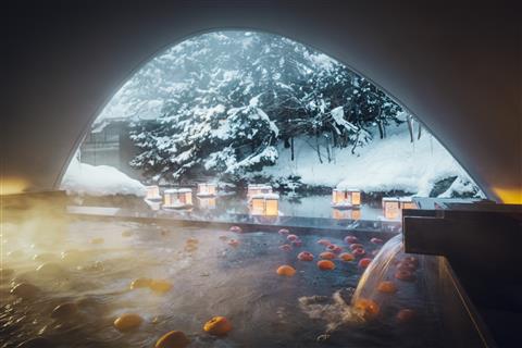 界 津軽　かまくら露天風呂(冬頃撮影)